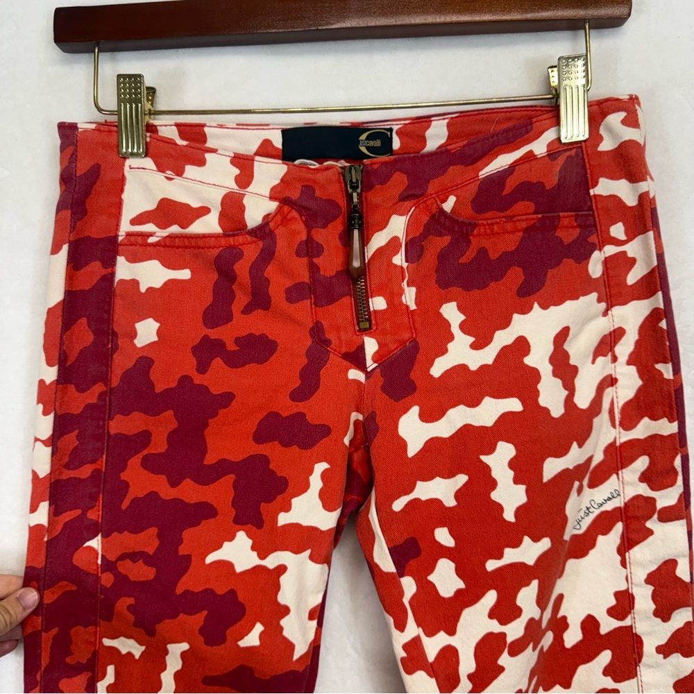 Roberto Cavalli Vibrant Red and White Skinny Jeans - Picture 5 of 16